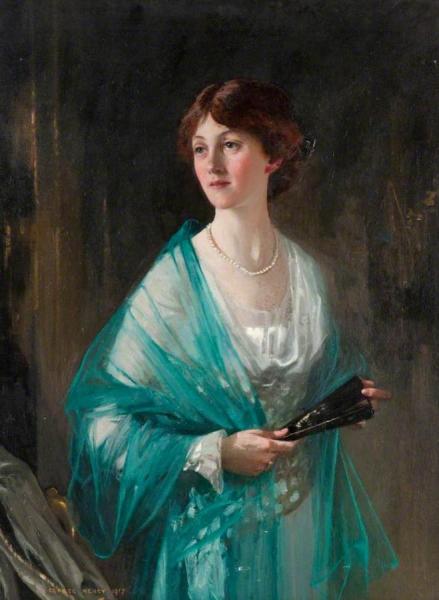 Lady With A Green Scarf by George Henry