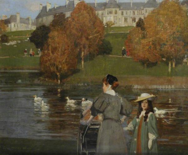 Nursemaid In Kelvingrove Park by George Henry