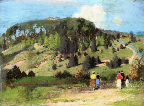 On Goodwood Downs by George Henry