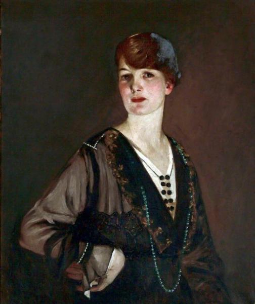 George Henry Portrait Of A Lady In Black
