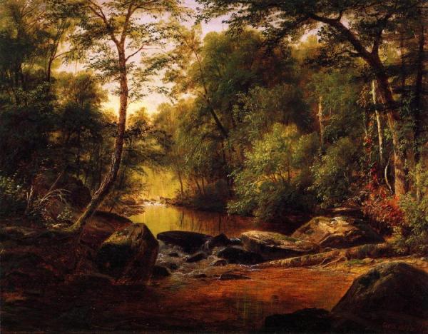 A River Landscape by George Hetzel
