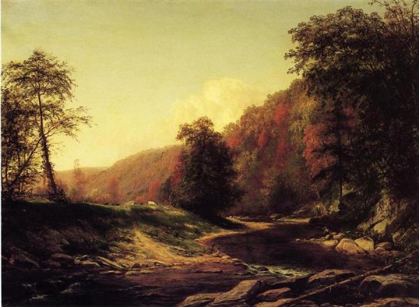 Fishing On The Brandywine Near Wilmington by George Hetzel