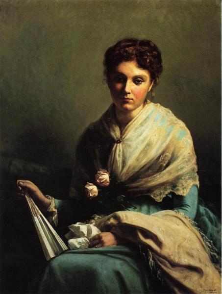 Portrait Of Miss Helen Leslie Myers (mrs. William Allen) by George Hetzel