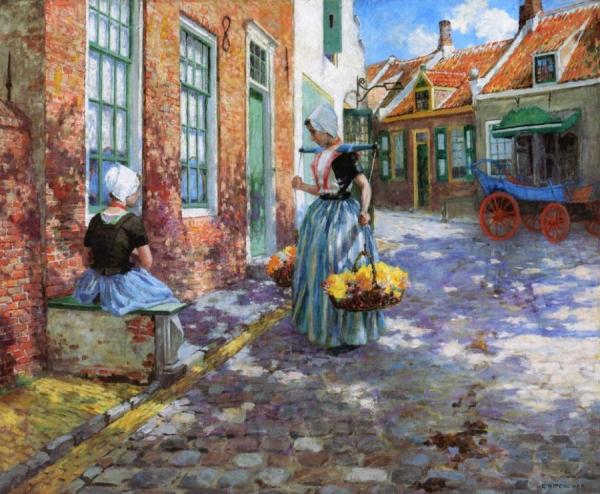 Dutch Flower Girls by George Hitchcock
