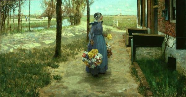 Flower Girl In Holland by George Hitchcock