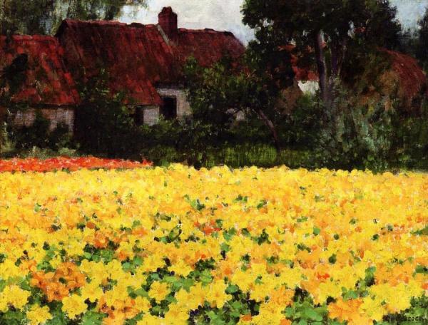 Yellow Nasturtiums by George Hitchcock