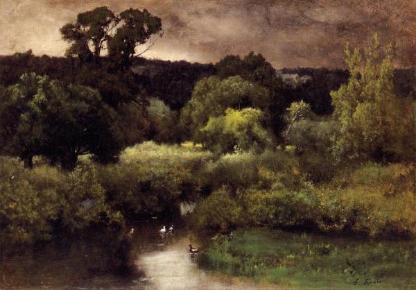 A Gray, Lowery Day by George Inness