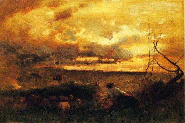 Golden Sunset by George Inness