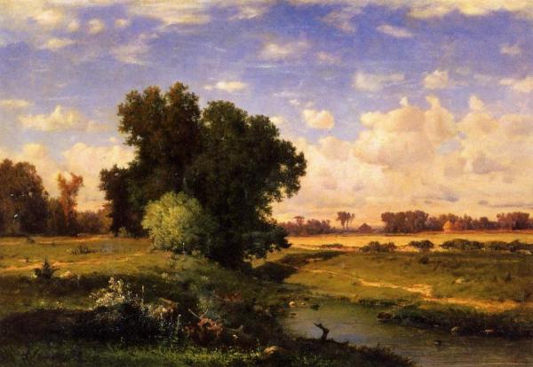 Hackensack Meadows, Sunset by George Inness
