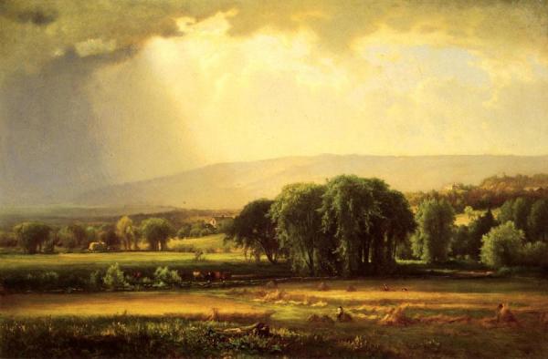 Harvest Scene In The Delaware Valley by George Inness