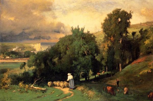 Hillside At Etretet by George Inness