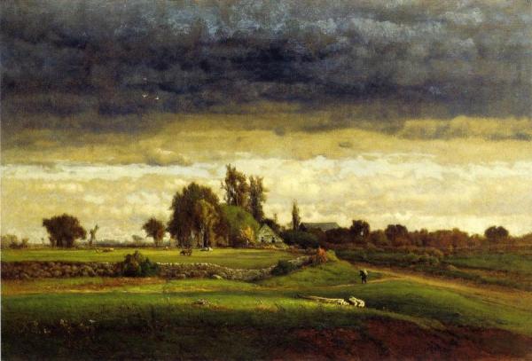 Landscape With Farmhouse by George Inness