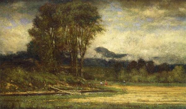 Landscape With Pond by George Inness Oil Painting Reproductions