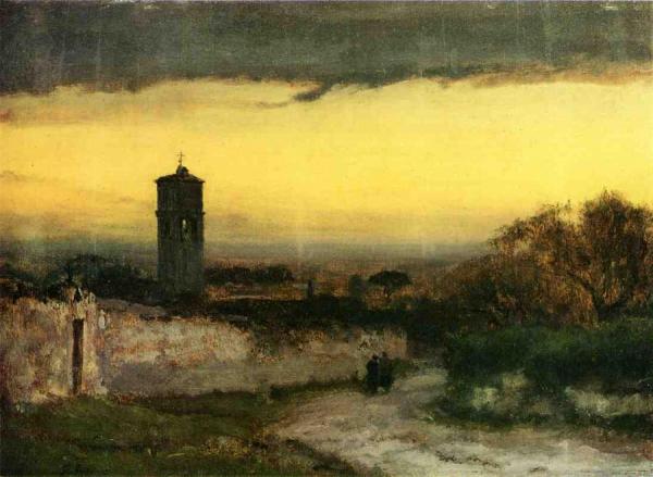 Monastery At Albano, Italy by George Inness