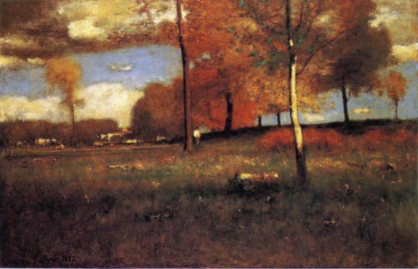 Near The Village, October by George Inness