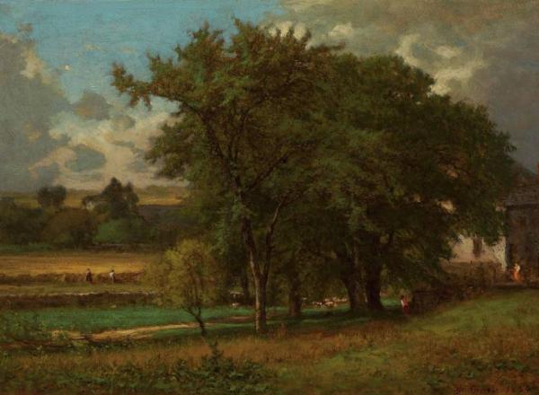 Oaks Near Medfield by George Inness
