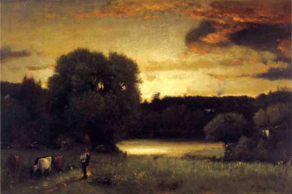 Slow Fading Day by George Inness