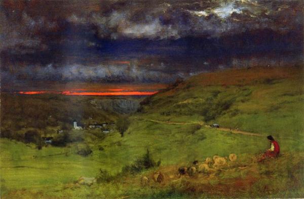 Sunset At Etretat by George Inness Oil Painting Reproductions