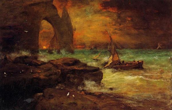 Sunset, Etretat by George Inness