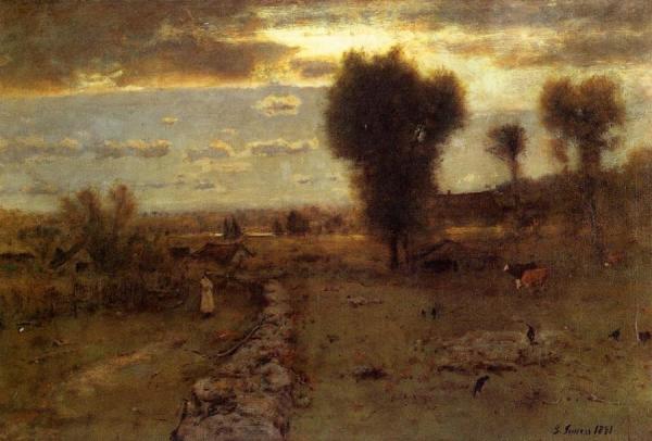 The Clouded Sun by George Inness