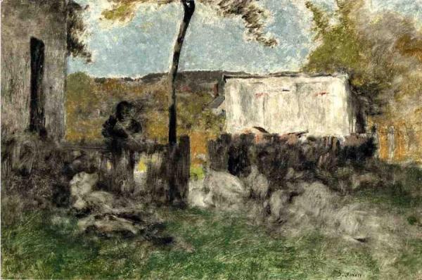 White Turkeys by George Inness