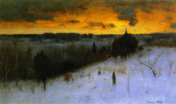 Winter Evening by George Inness Oil Painting Reproductions