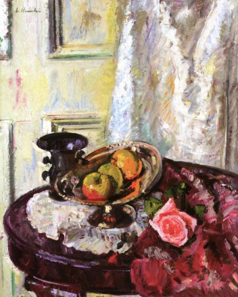 George Leslie Hunter Still Life With Apples And A Rose