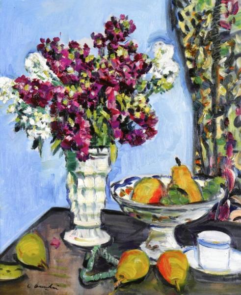 Stocks In A White Vase by George Leslie Hunter