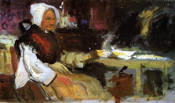 Woman In An Interior by George Leslie Hunter