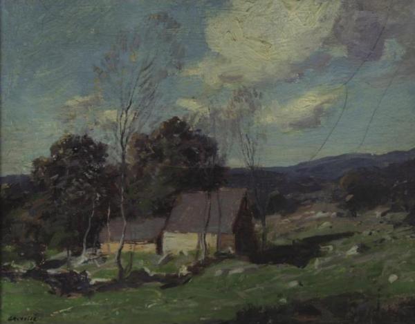 Old New England Farm by George Matthew Bruestle