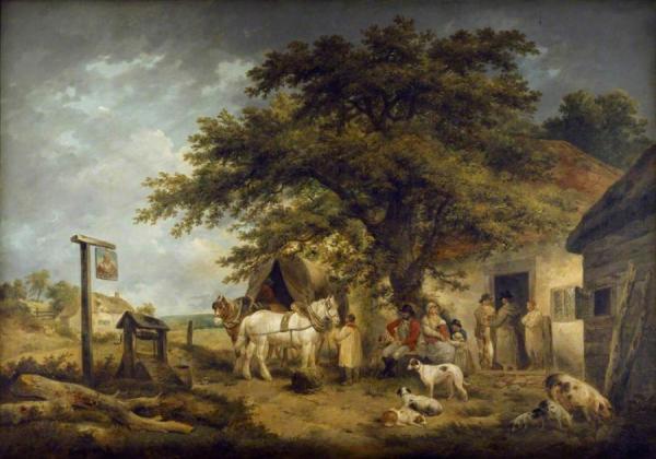 A Halt Of A Soldier And His Family by George Morland