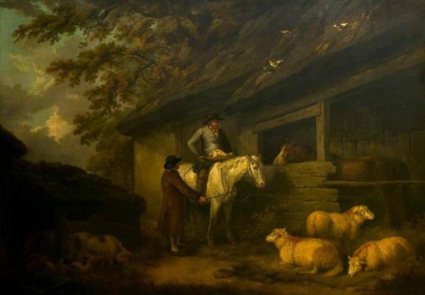 Bargaining For Sheep by George Morland Oil Painting Reproductions
