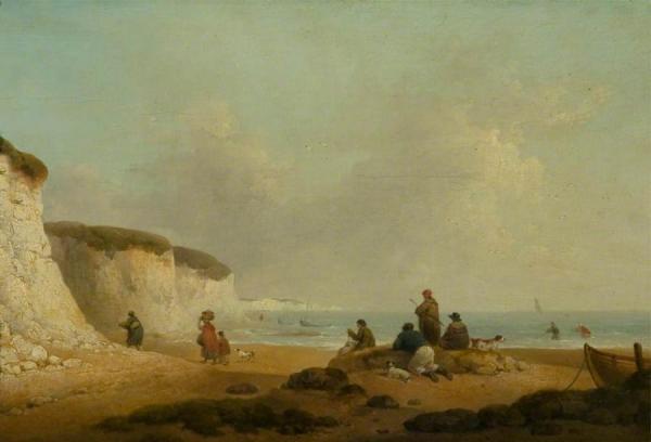 Calm Off The Coast Of The Isle Of Wight by George Morland
