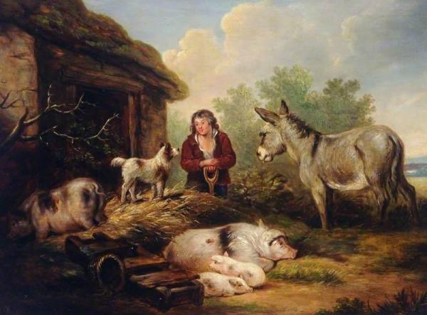 Farmyard Scene by George Morland