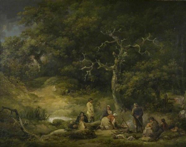Gypsies In A Landscape by George Morland