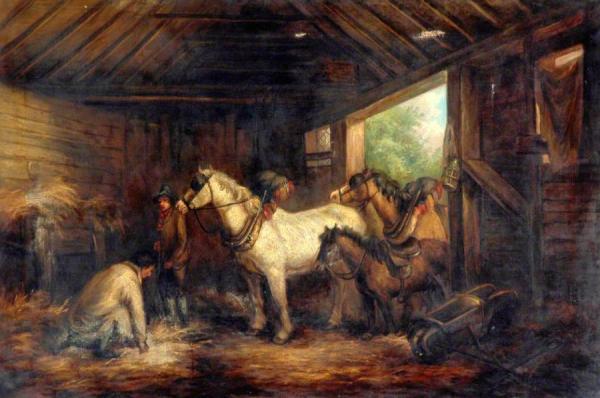 Interior Of A Stable by George Morland