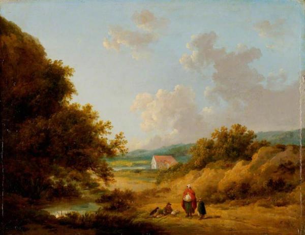 Landscape With A Gypsy Family by George Morland