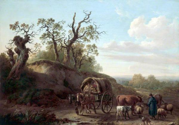 Landscape With Horses And Figures by George Morland
