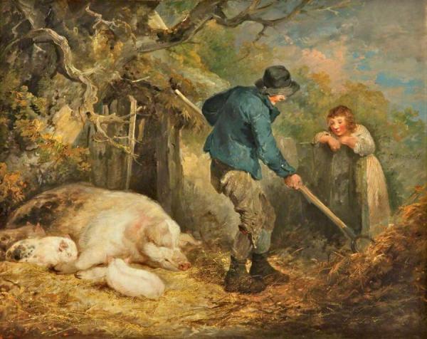 The Piggery by George Morland