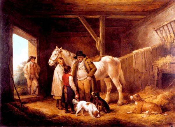 The Reckoning: A Farmer Paying The Ostler And Pot-boy Of An Inn by George Morland