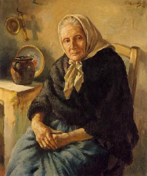 Grandmother by George Owen Wynne Apperley Oil Painting Reproductions