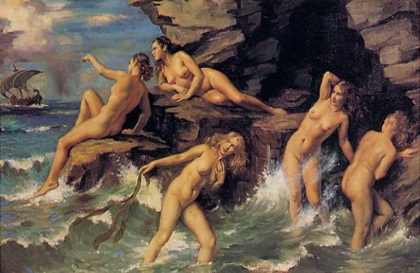 The Sirens by George Owen Wynne Apperley Oil Painting Reproductions