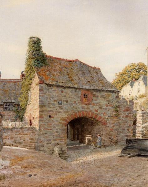 Old Buildings At Kingswear In Devon by George Price Boyce, R.w.s.