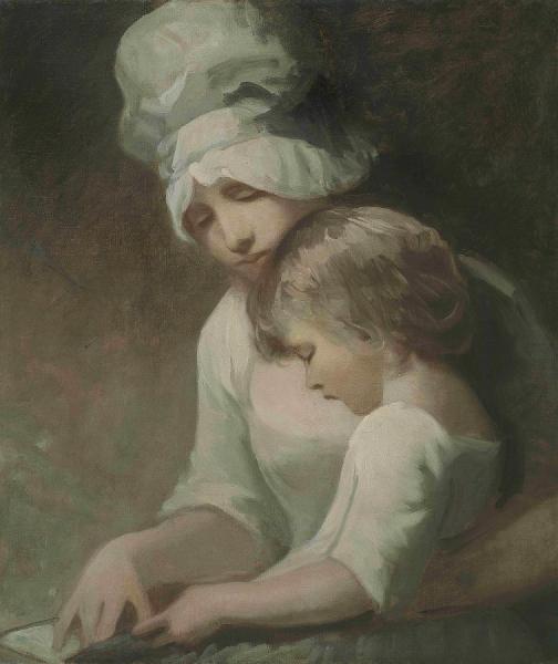 A Mother And Child Reading by George Romney