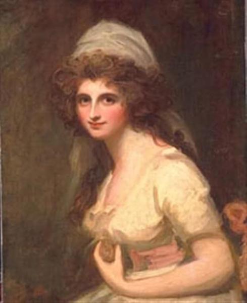 Emma Hart, Later Lady Hamilton, In A White Turban by George Romney