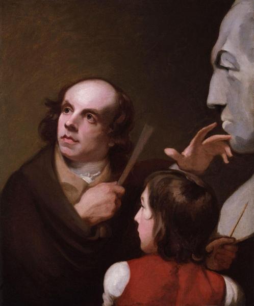 John Flaxman And Thomas Alphonso Hayley by George Romney