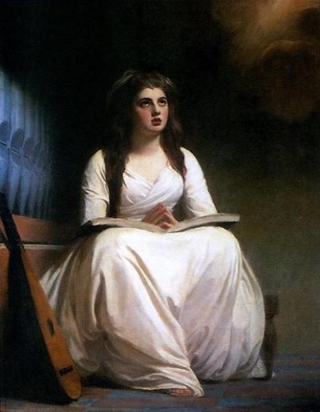 Lady Hamilton As St Cecilia by George Romney Oil Painting Reproductions
