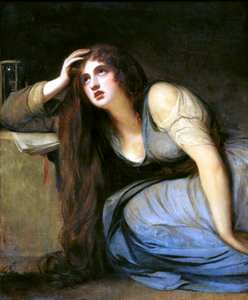 Lady Hamilton As The Magdalene by George Romney Oil Painting Reproductions