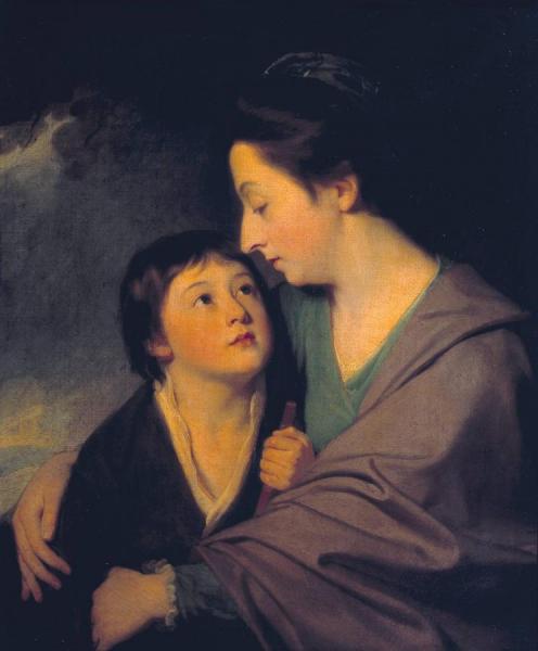 Mrs Richard Cumberland And Her Son Charles by George Romney