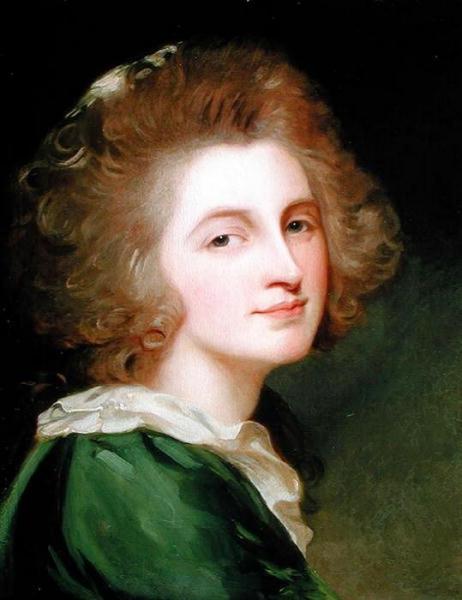 Portrait Of Ann Barbara Russell by George Romney